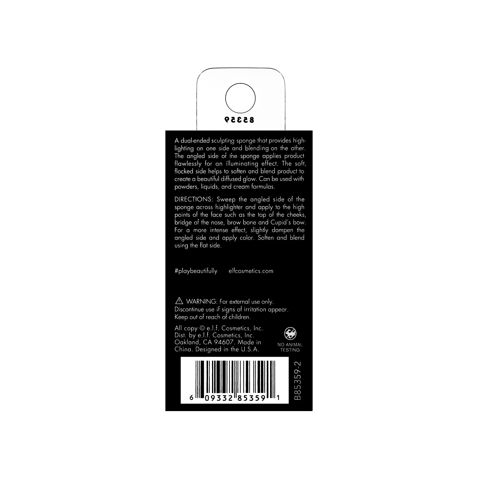 e.l.f. Highlighting & Blending Sponge, Beauty Sponge For A Soft-focus Finish, Great For Highlighter, Foundation & Concealer, Vegan & Cruelty-Free