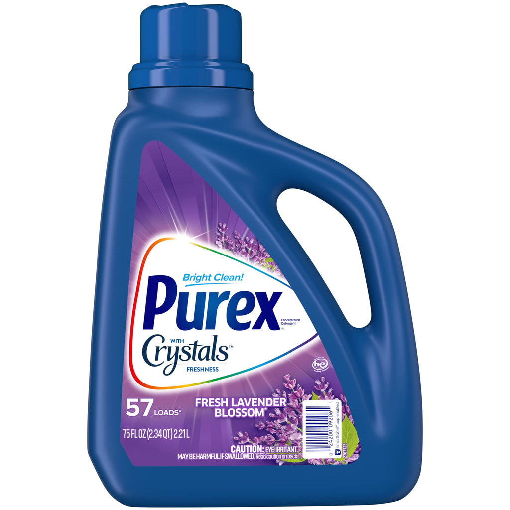 Purex Liquid Laundry Detergent with Crystals Fragrance, Fresh Lavender Blossom Oz