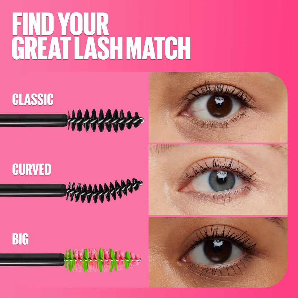 Maybelline New York Great Lash Washable Mascara Makeup, Blackest Black, 2 Count