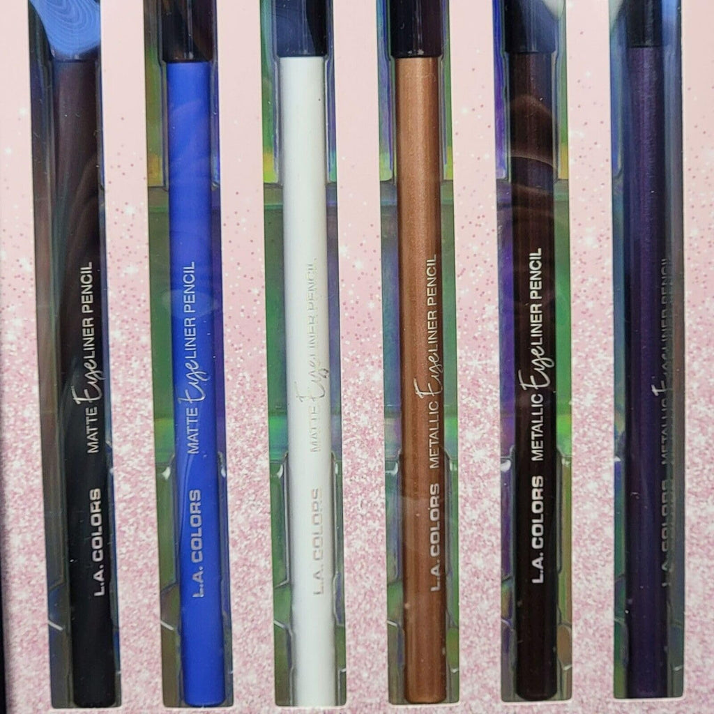 L.A. COLORS | Eyeliner Accentuate 7-Piece Eyeliner Pencils & Sharpener Set