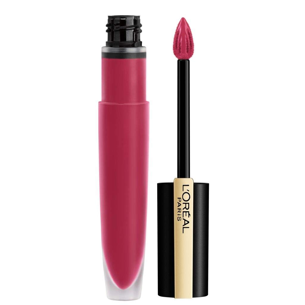 L'Oréal Paris Makeup Rouge Signature, Lasting Matte Lip Stain, Ultra Lightweight, Ultra Comfortable, High Pigment Color, Precise Applicator Shapes & Lines Lips