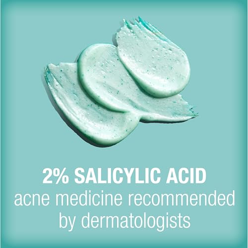 Neutrogena Oil-Free Acne Stress Control Power-Clear Scrub, 2% Salicylic Acid for Acne-Prone Skin, Exfoliating Daily Facial Scrub, 4.2 fl. oz
