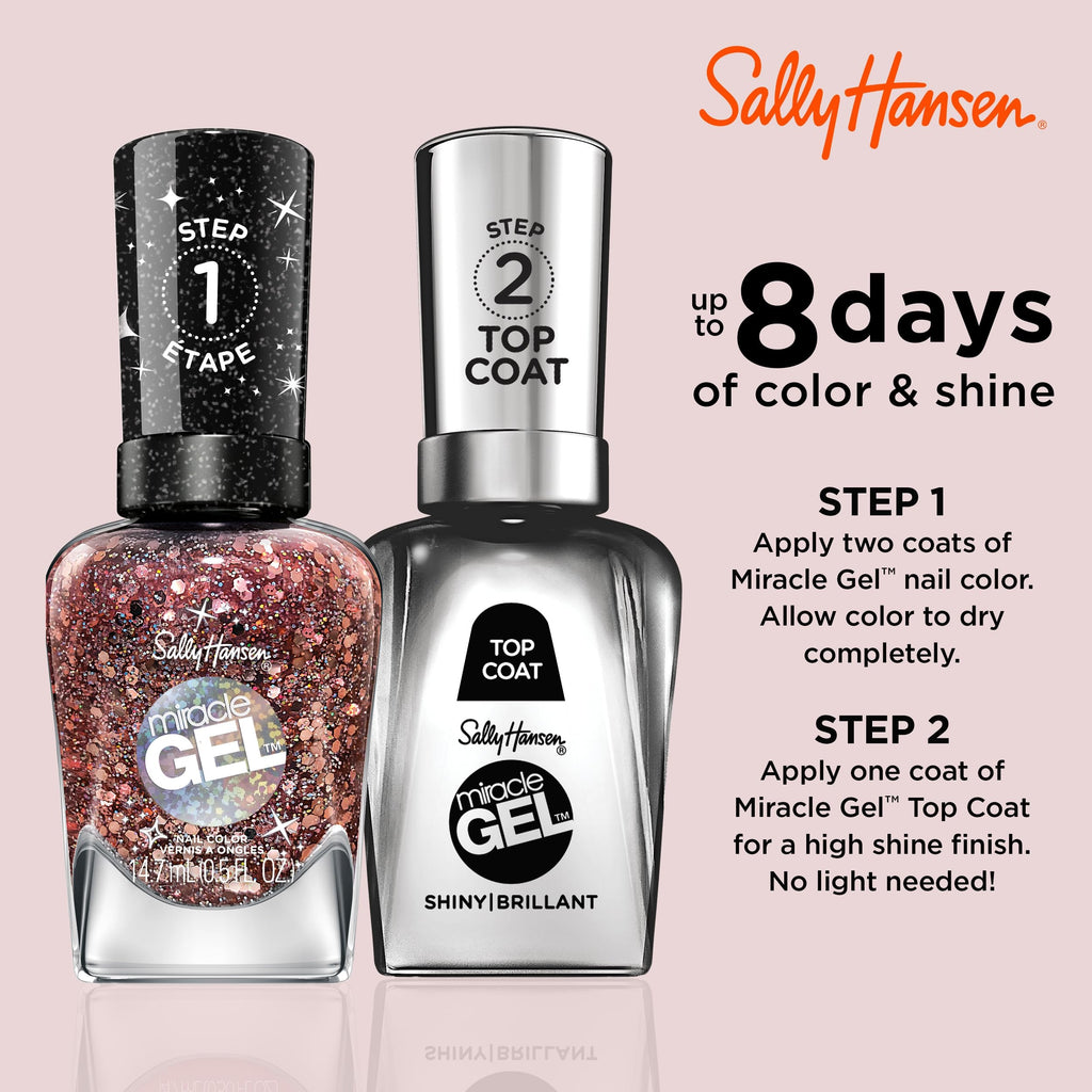 Sally Hansen Miracle Gel Merry and Bright Collection All is Bright, Shelf Pack of 2