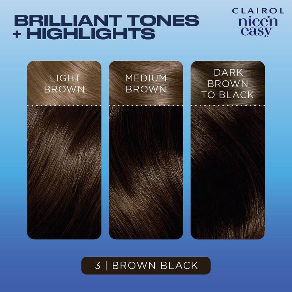 Clairol Nice'n Easy Permanent Hair Dye, Natural-Looking Brown Hair Color with 100% Gray Coverage