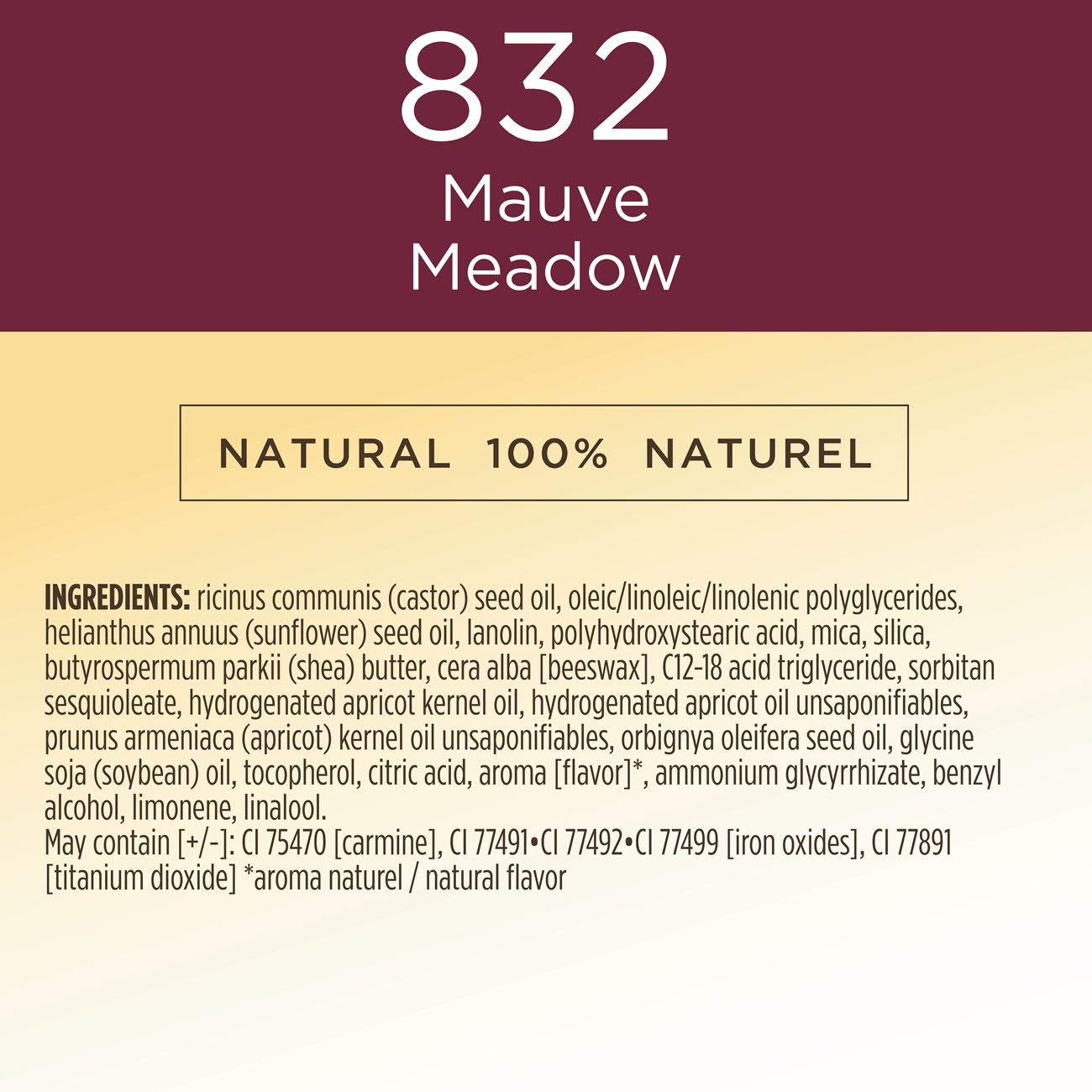 Burt's Bees 100% Natural Glossy Liquid Lipstick, Mauve Meadow, 1 Tube