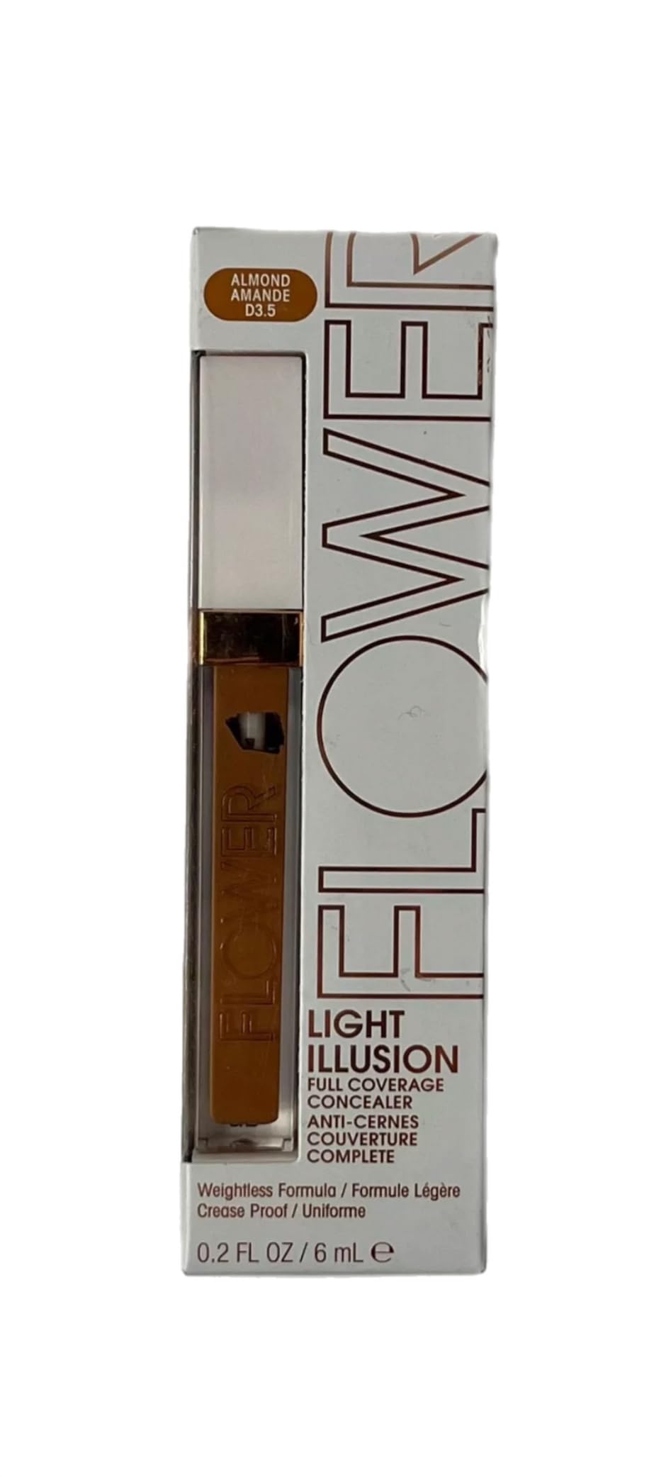 FLOWER BEAUTY By Drew Barrymore Light Illusion Full Coverage Concealer - Diffuse Dark Under Eye Circles + Blurs Blemishes Weightless Formula Crease Proof Makeup