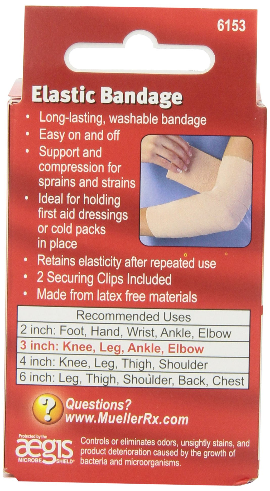 MUELLER Sports Medicine Elastic Bandage, All-Purpose Support Wrap, Self Adhesive Bandage Wrap, Athletic Compression Sleeve for Injuries and Pain Relief, Beige