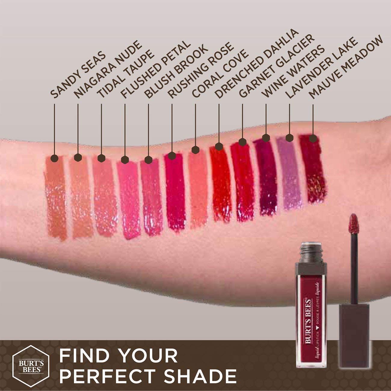 Burt's Bees 100% Natural Glossy Liquid Lipstick 1 Tube