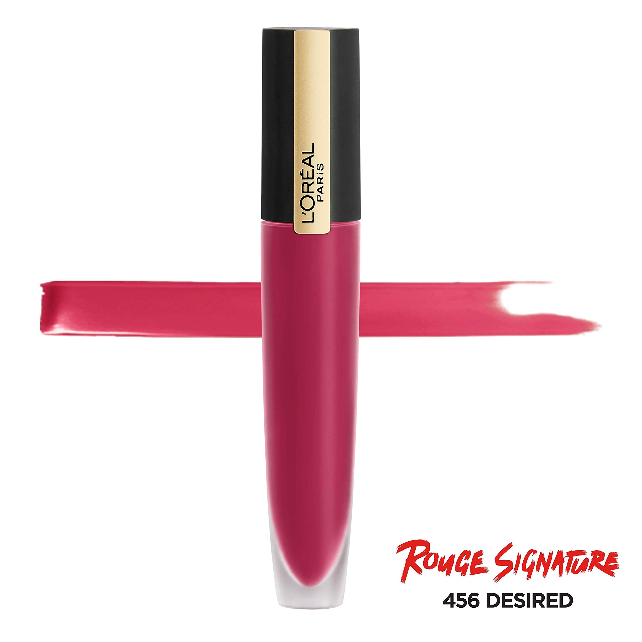 L'Oréal Paris Makeup Rouge Signature, Lasting Matte Lip Stain, Ultra Lightweight, Ultra Comfortable, High Pigment Color, Precise Applicator Shapes & Lines Lips