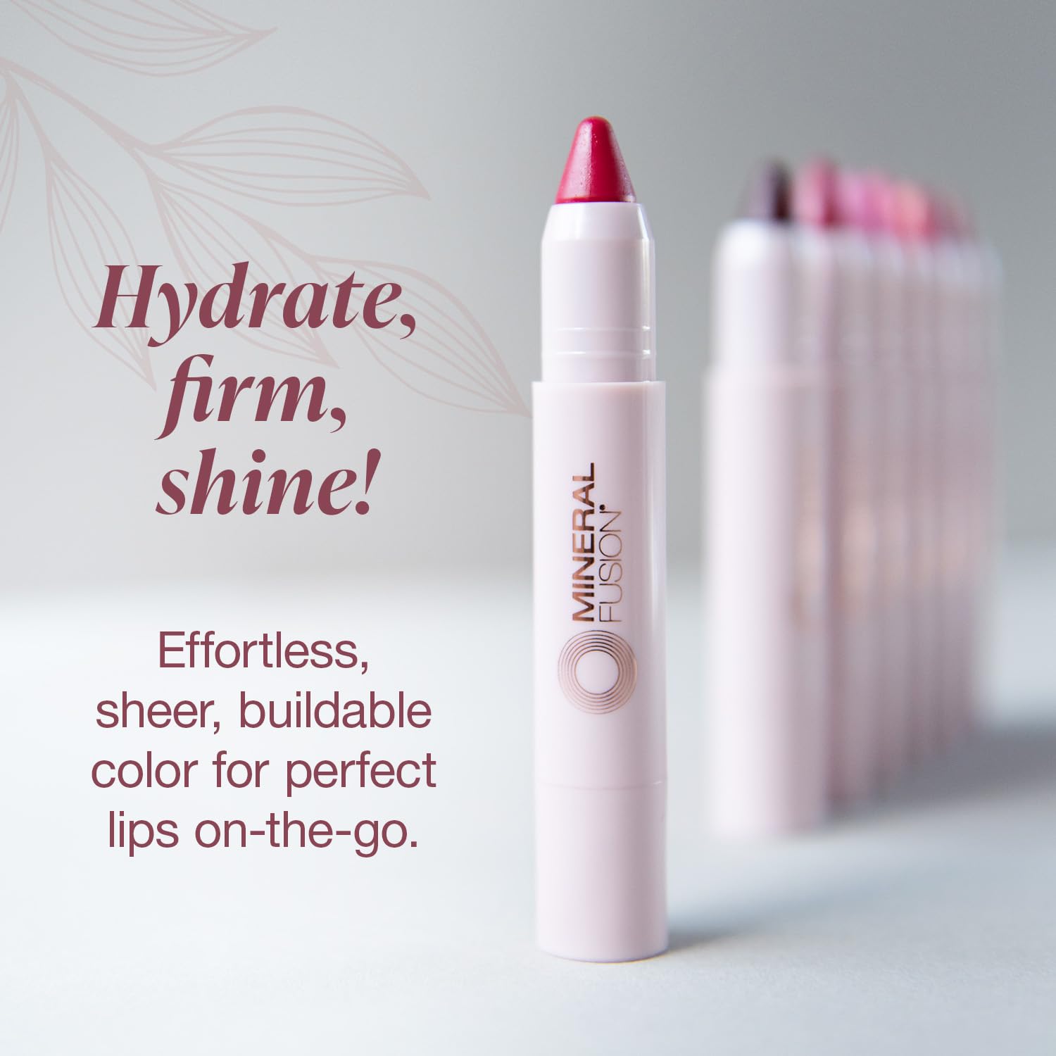 Mineral Fusion Sheer Moisture Lip Tint, Buildable Lip Color, Hydrating Lip Balm with Jojoba Oil, Shea Butter & More, Hydrates & Nourishes, FD&C Dye-Free & Hypoallergenic