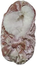 Slip-On Soft Satiny Pink Sherpa Slipper (Size 6-7.5 Women)