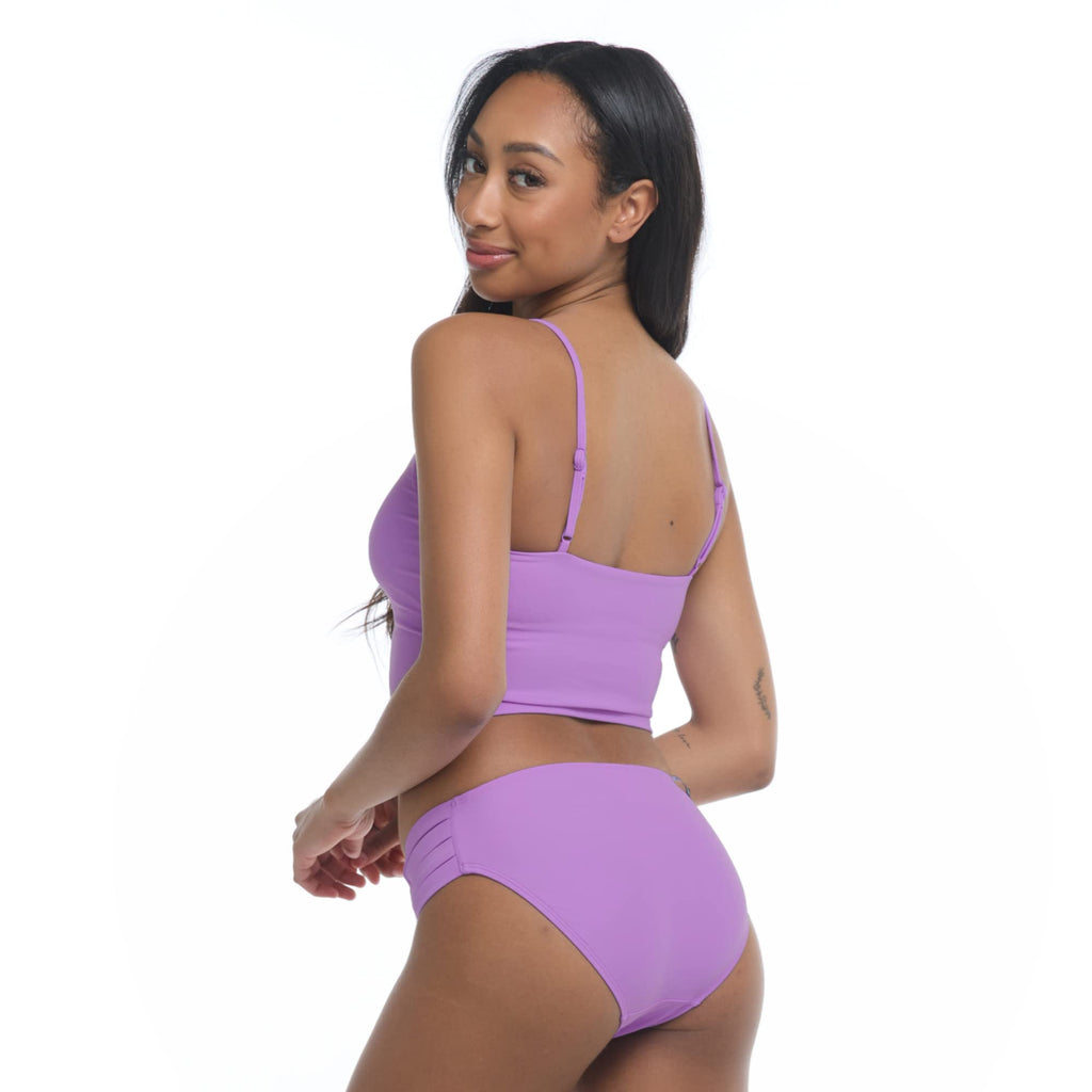 Body Glove Women's Smoothies Nuevo Contempo Solid Full Coverage Bikini Bottom Swimsuit