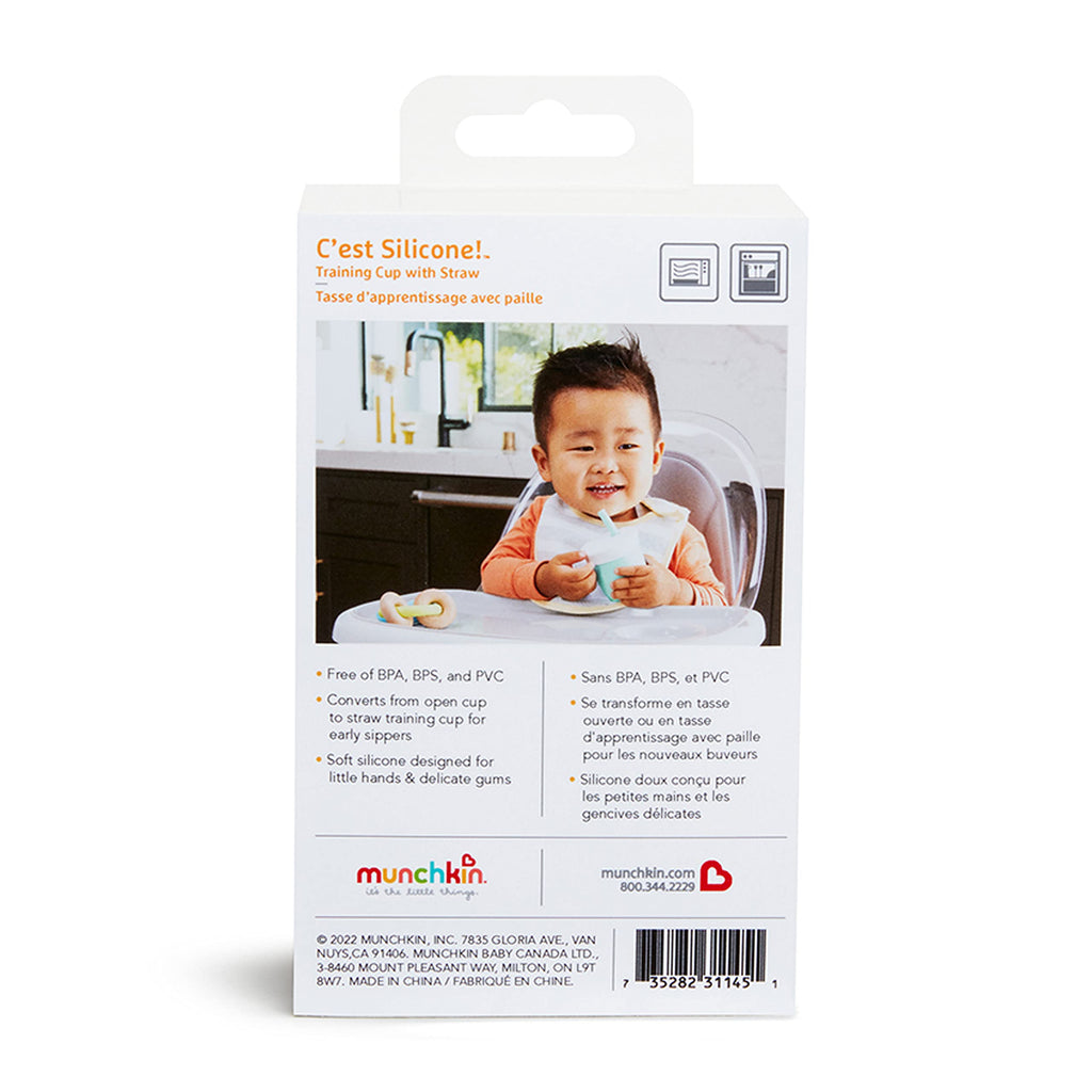 Munchkin C’est Silicone! Open Training Cup and Straw Cup for Babies and Toddlers