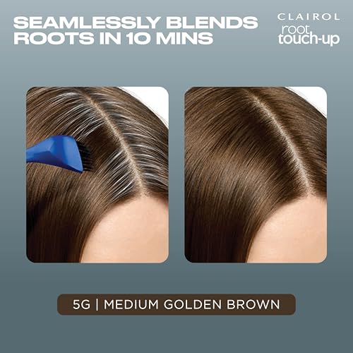 Clairol Root Touch-Up by Nice'n Easy Permanent Hair Dye for Brown Hair Color with 100% Gray Coverage