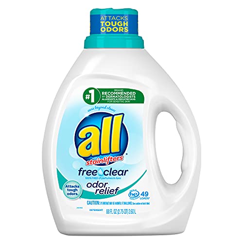 Liquid Laundry Detergent, Free Clear for Sensitive Skin, Unscented and Hypoallergenic