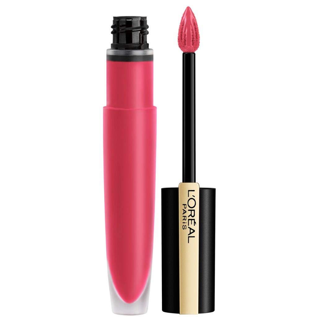 L'Oréal Paris Makeup Rouge Signature, Lasting Matte Lip Stain, Ultra Lightweight, Ultra Comfortable, High Pigment Color, Precise Applicator Shapes & Lines Lips