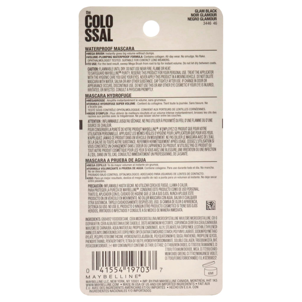 Maybelline new york the colossalregularlong wearliquid