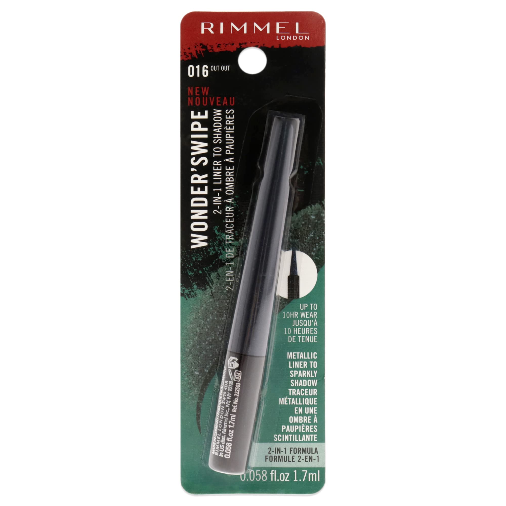 Rimmel Wonder Swipe 2-in-1 Liner to Shadow Eyeliner Women 0.06 Oz