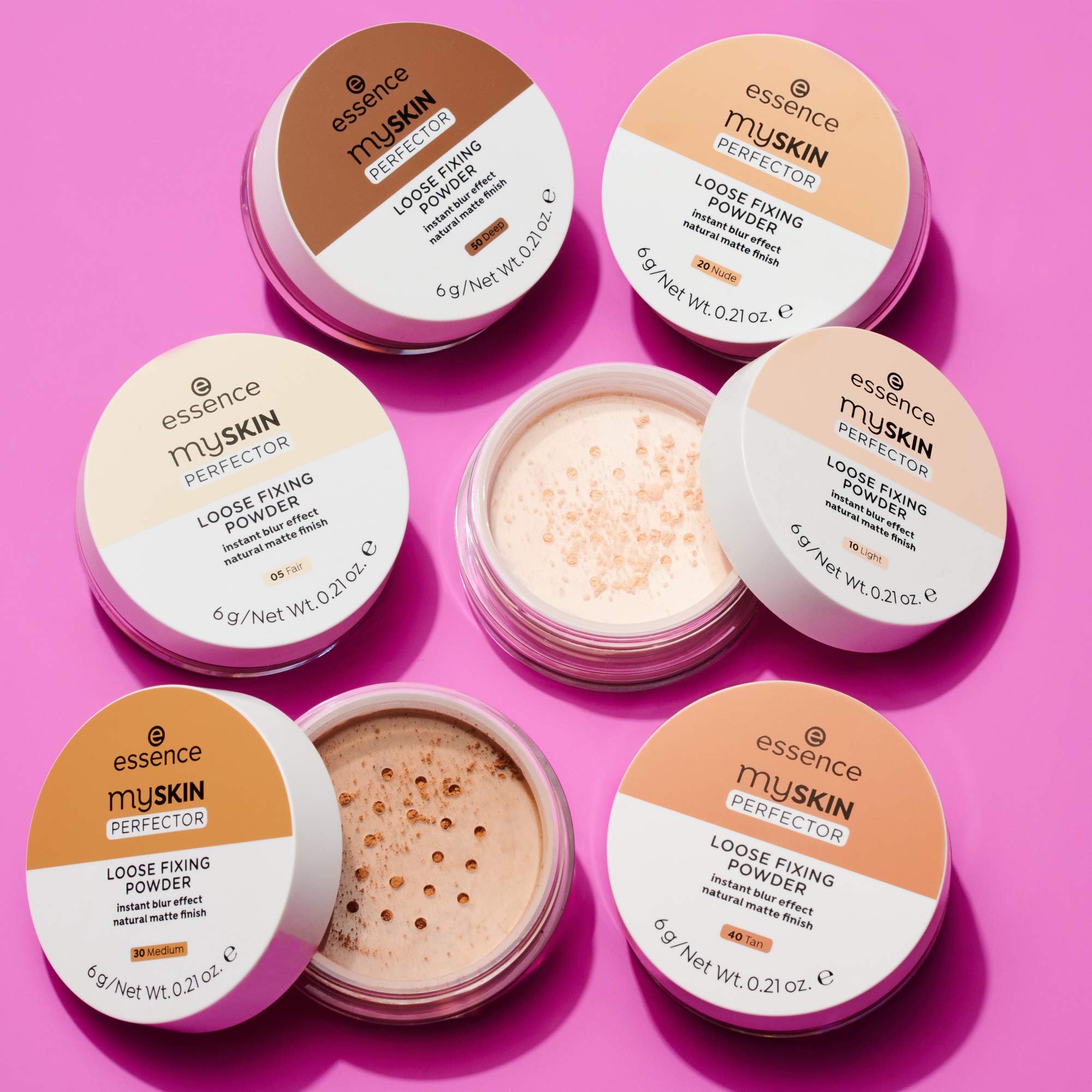 essence | My Skin Perfector Loose Fixing Powder | Instant Blur Effect & Natural Matte Finish | Vegan, Paraben Free, Gluten Free, Oil Free | Cruelty Free (30 | Medium)