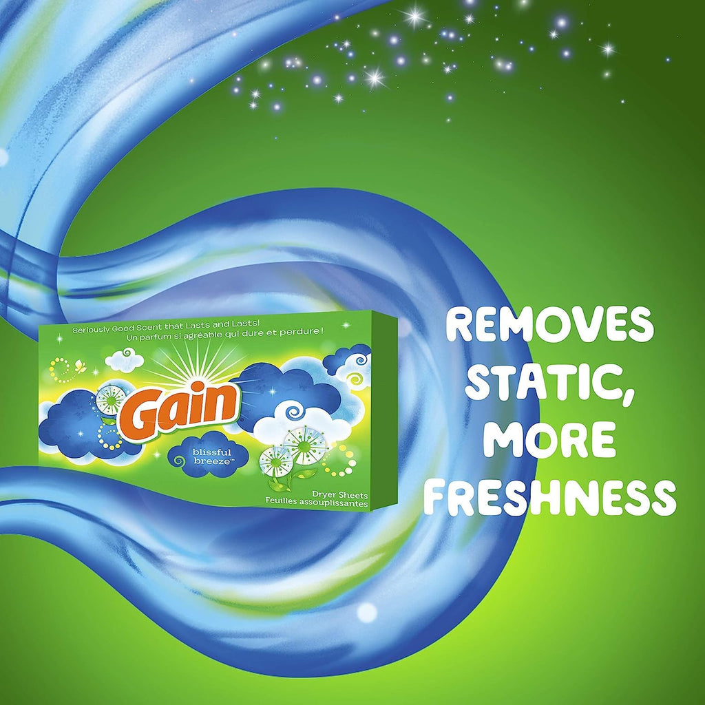 Gain Dryer Sheets Laundry Fabric Softener 1