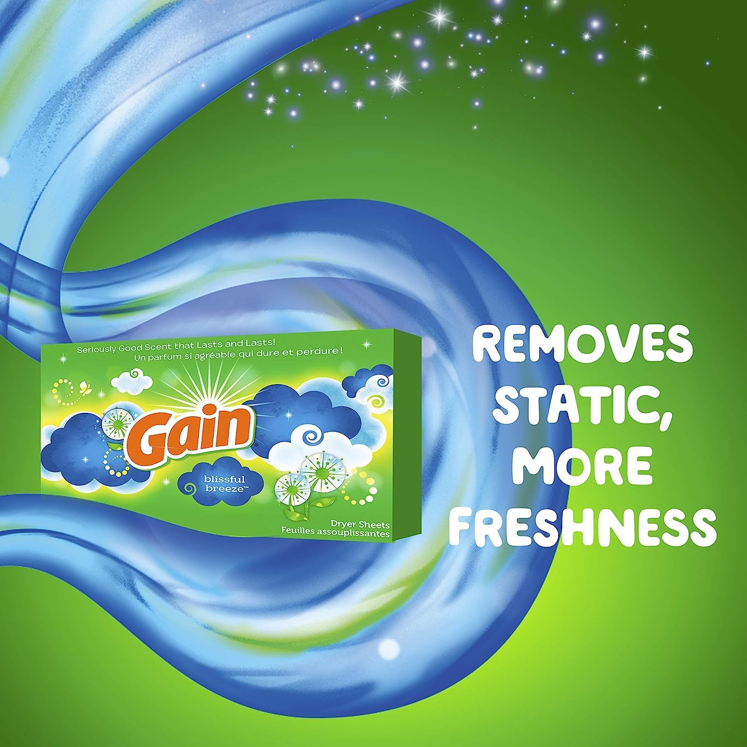 Gain Dryer Sheets Laundry Fabric Softener 1