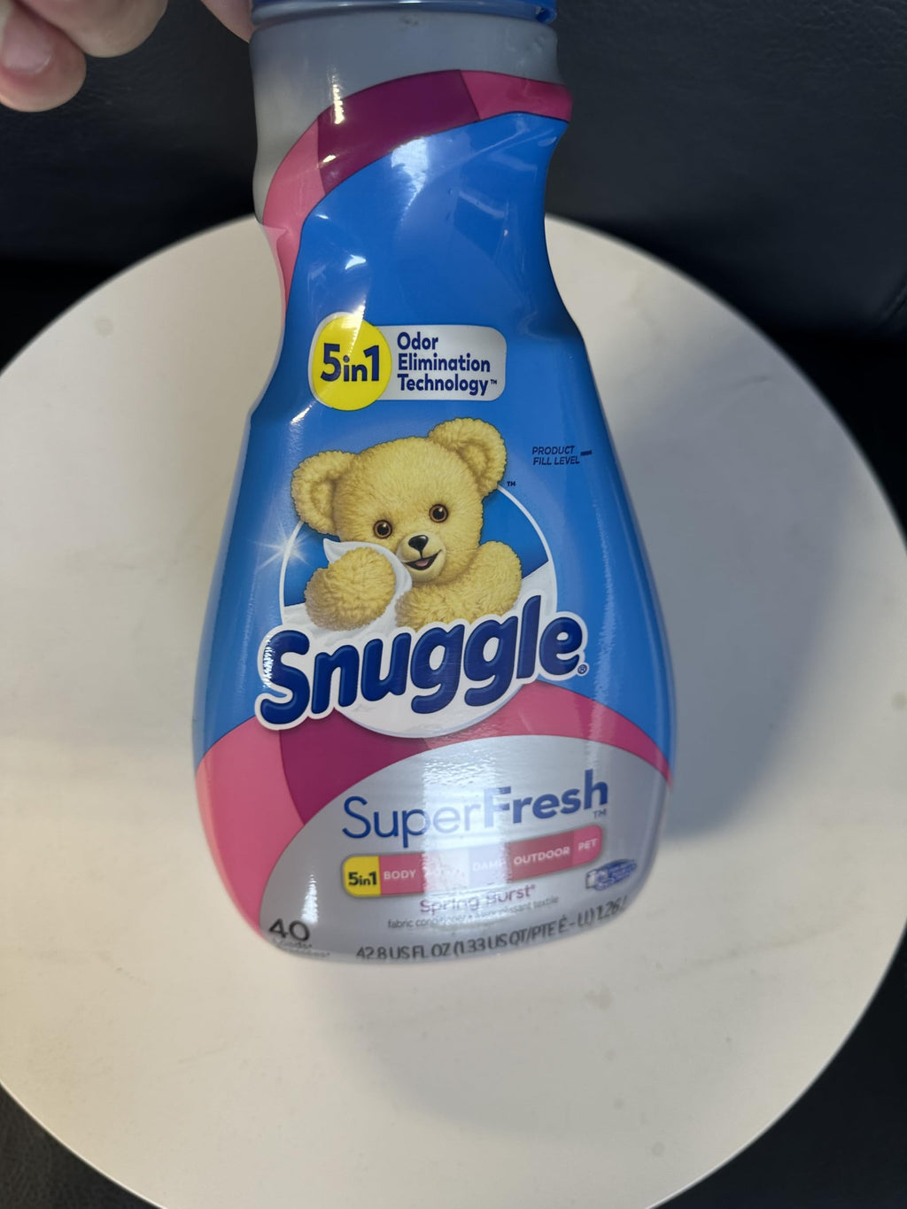 Snuggle Fabric Softener, Spring Burst Scent, 42.8 fl oz, 40 Loads, 5 IN 1 Body,Active, Damp, Outdoor, Pet.