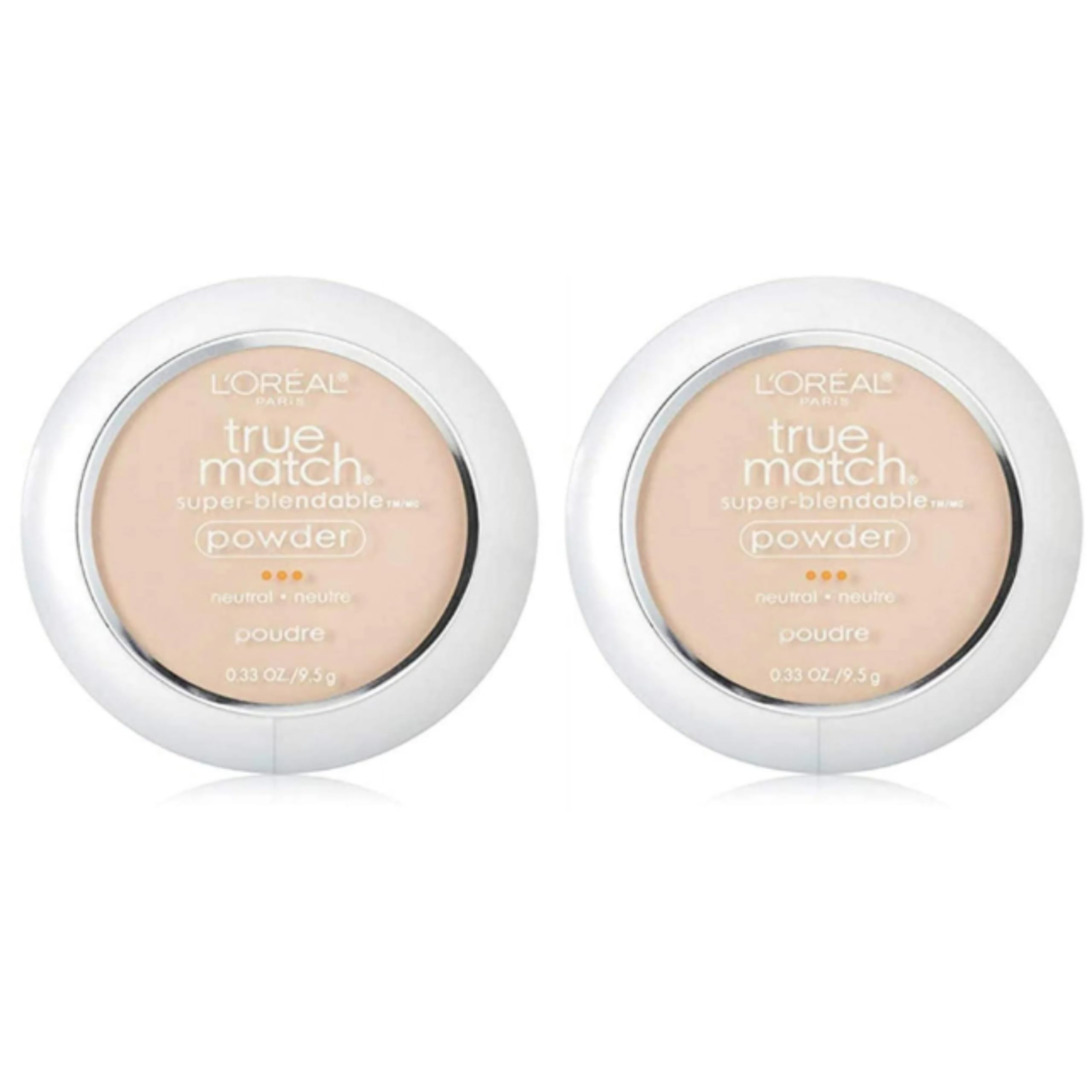 L'Oreal True Match Powder, Soft Ivory [N1], 0.33 oz (Pack of 2)