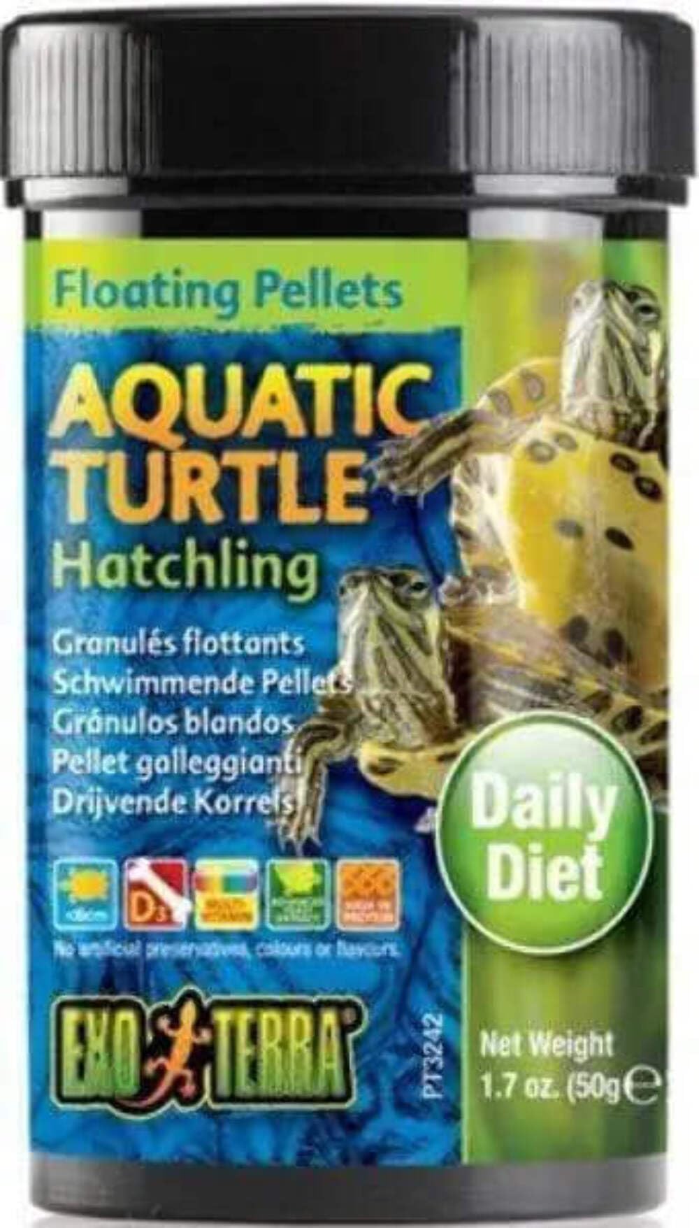 Exo Terra Hatchling Aquatic Turtle Food, Reptile Food