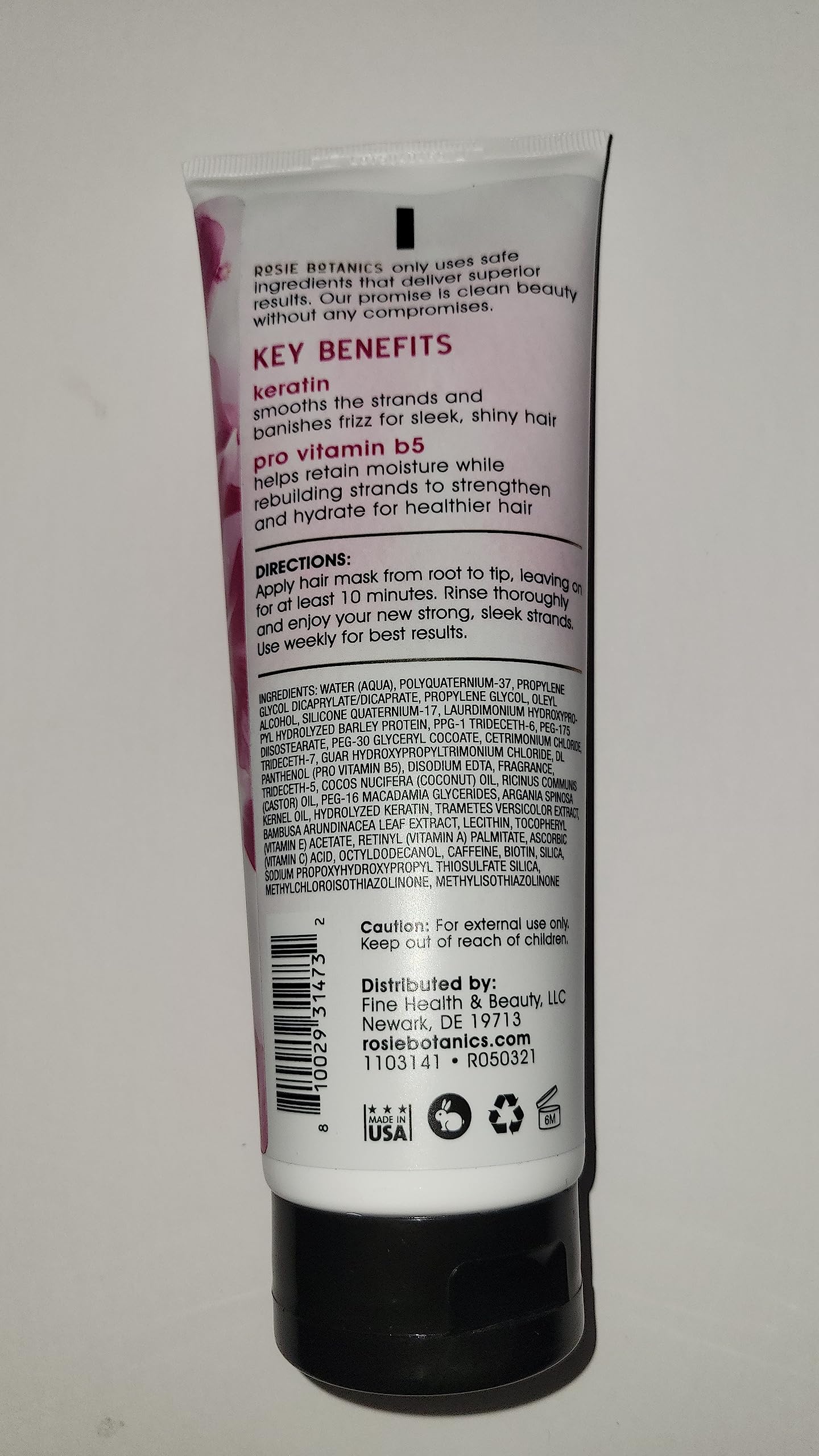 ROSIE BOTANICS STRENGTHENING Keratin with PRO Vitamin B5