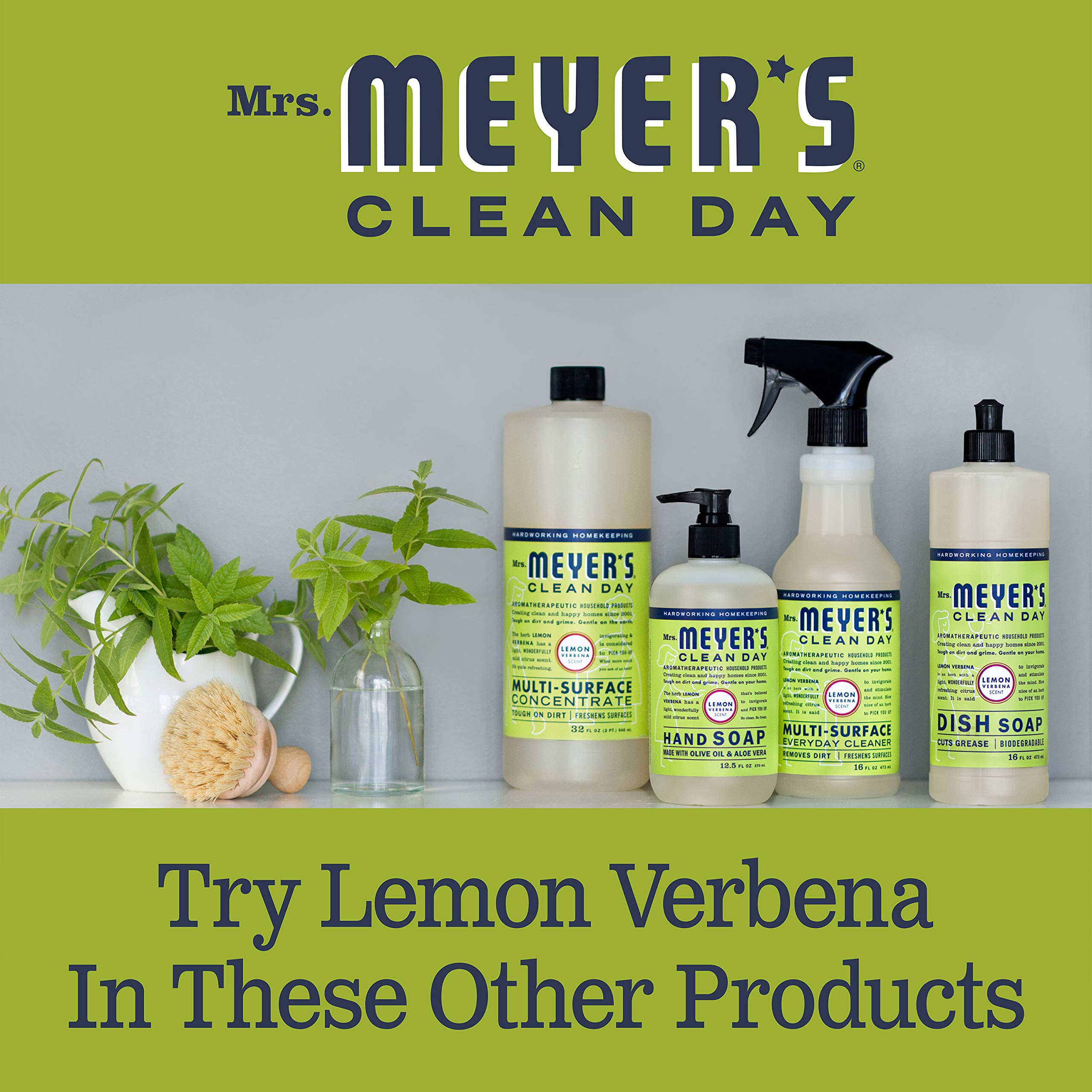 Mrs. Meyer's Clean Day Multi-Surface Concentrate Bottle, Lemon Verbena Scent, 32 Fl oz (Pack of 1)