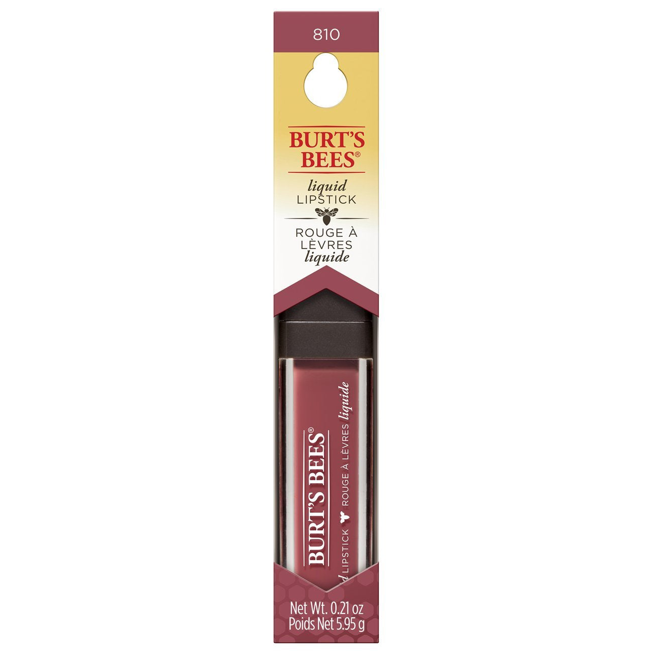 Burt's Bees 100% Natural Glossy Liquid Lipstick, Flushed Petal,1 Tube