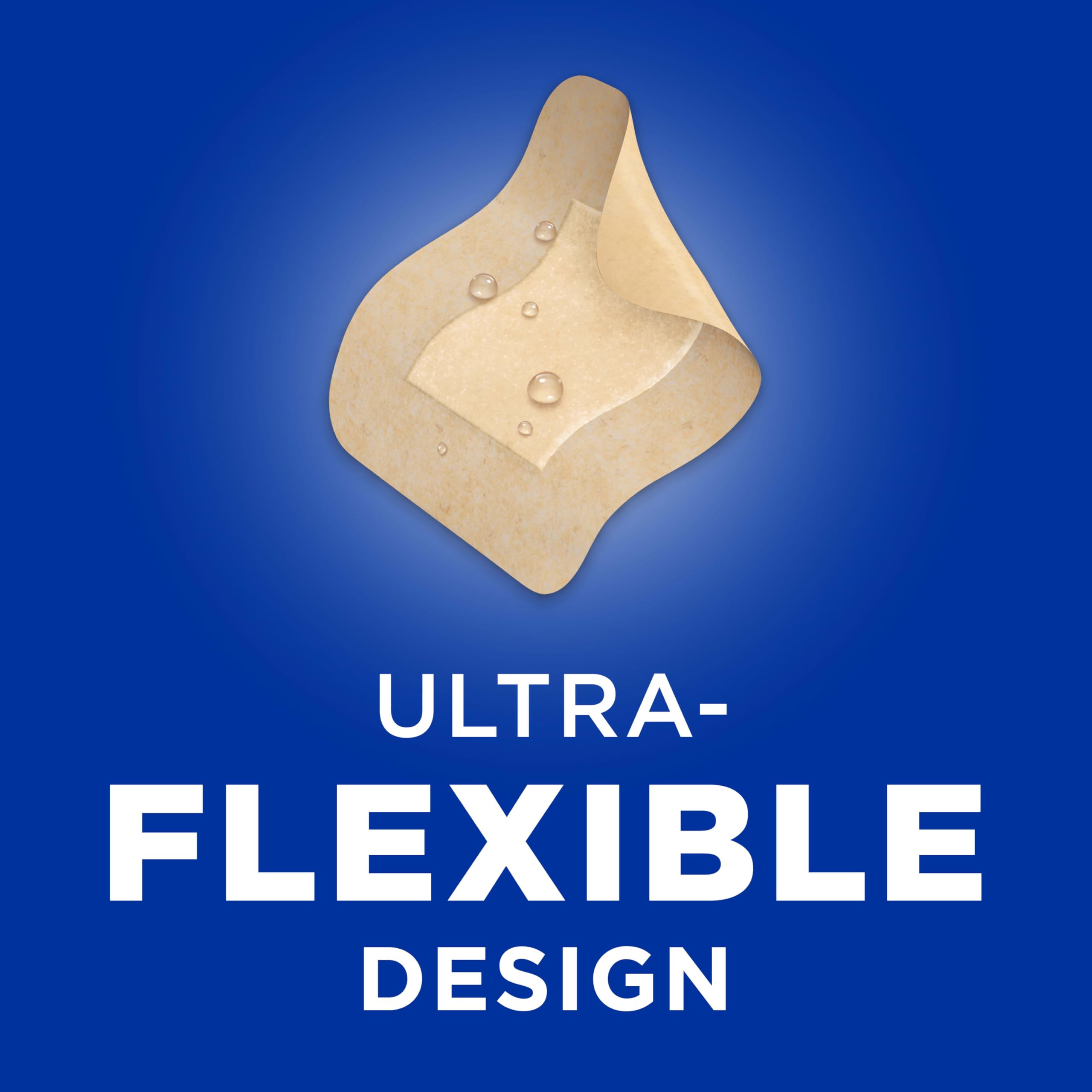 Band-Aid Brand Water Block Flex 100% Waterproof Adhesive Bandages for First-Aid Wound Care of Minor Cuts, Scrapes & Wounds, Ultra-Flexible Design, Sterile, All One Size, 3 x 20 ct