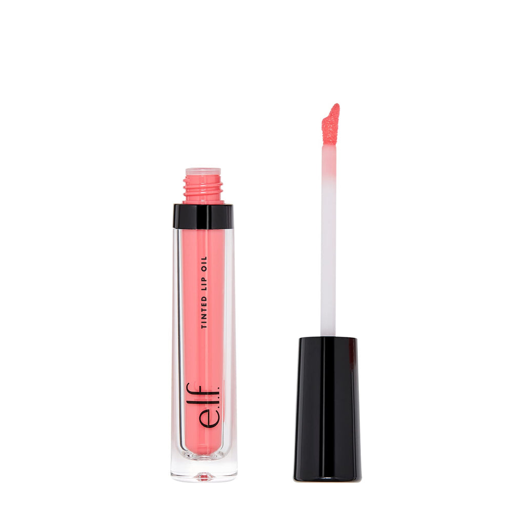 e.l.f. Cosmetics Tinted Lip Oil, Long Lasting & Sheer Coverage, Non-Sticky, Hydrates, Adds Shine, Infused with Jojoba, Apricot & Vitamin E
