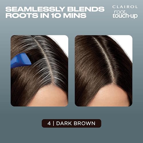 Clairol Root Touch-Up by Nice'n Easy Permanent Hair Dye for Brown Hair Color with 100% Gray Coverage