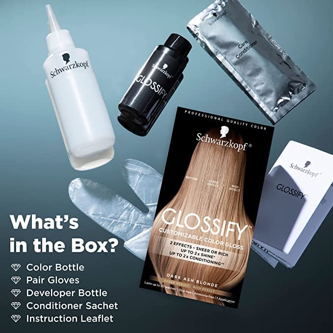 Schwarzkopf Glossify Customizable Color Gloss, Dark Ash Blonde (pack of 12)