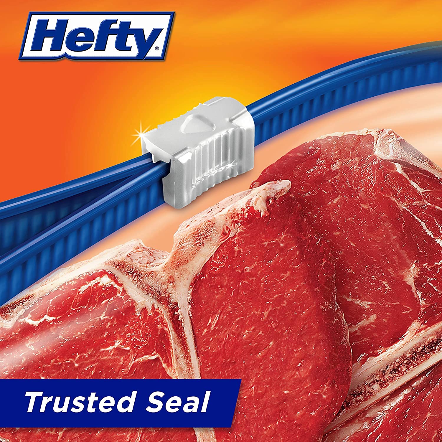 Hefty Freezer Slider Bags, Quart, 15 CT