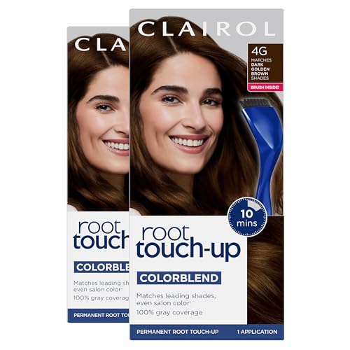 Clairol Root Touch-Up by Nice'n Easy Permanent Hair Dye for Brown Hair Color with 100% Gray Coverage