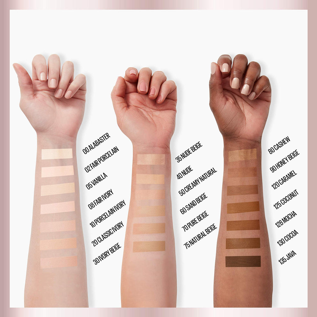 Maybelline dream Radiant Liquid Medium Coverage Hydrating Makeup, Lightweight Liquid Foundation, Alabaster, 1 Fl. Oz