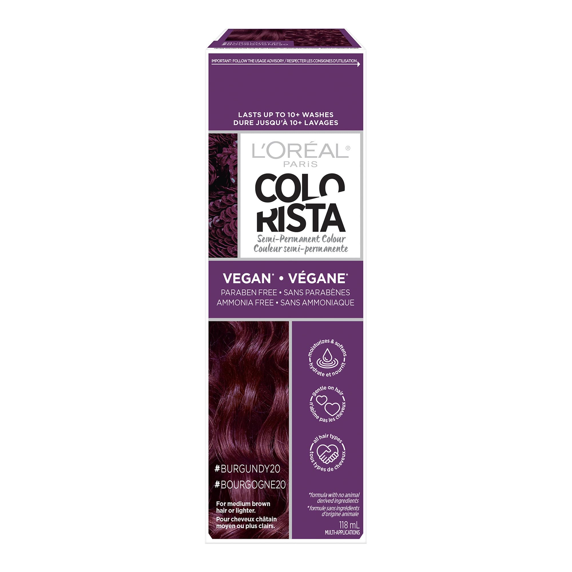 ColoristafemaleSemi PermanentAmmonia Free,Peroxide Freehair