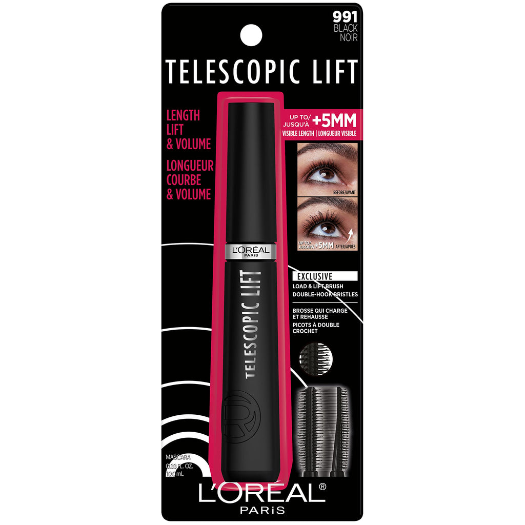 L’Oréal Paris Telescopic Lift Washable Mascara, Lengthening and Volumizing Eye Makeups