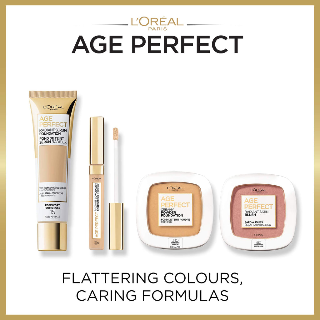 L'Oreal Paris Age Perfect Creamy Powder Foundation Compact With a Ceramide Anti-Oxidant Complex and Minerals Available in 16 Creamy Shades, 0.31 oz.