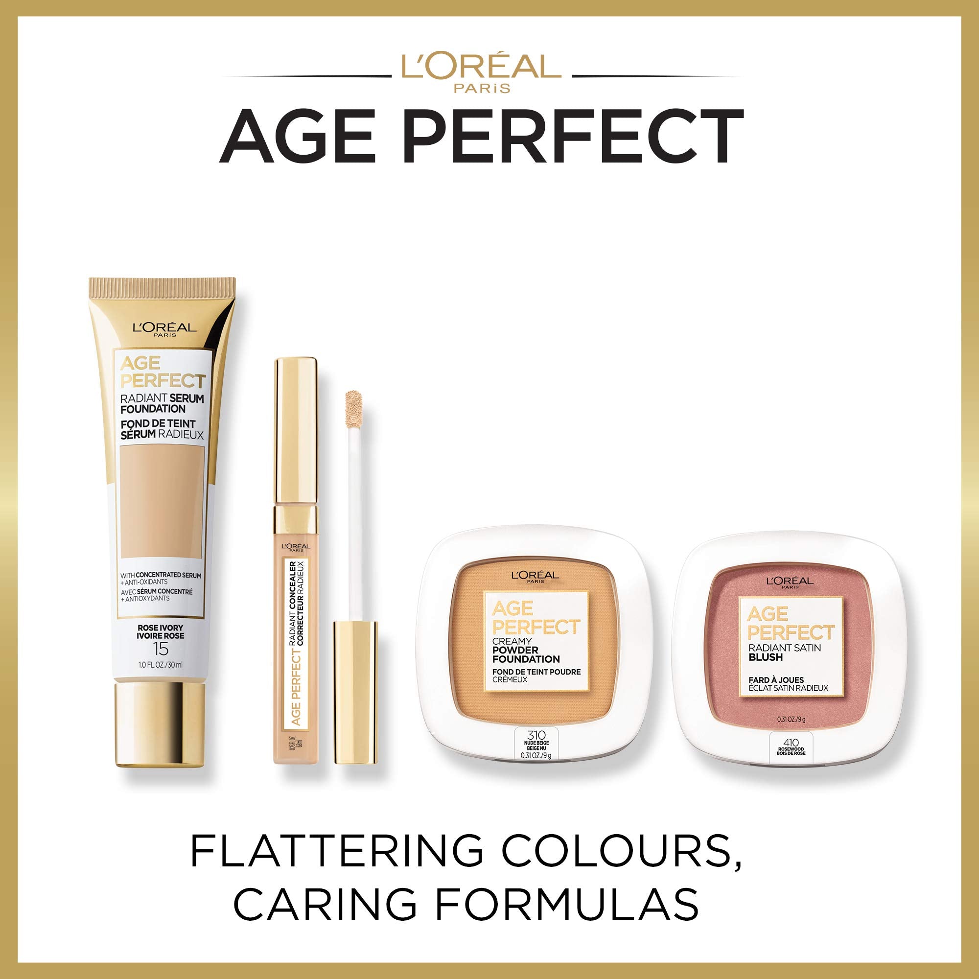 L'Oreal Paris Age Perfect Creamy Powder Foundation Compact With a Ceramide Anti-Oxidant Complex and Minerals Available in 16 Creamy Shades, 0.31 oz.