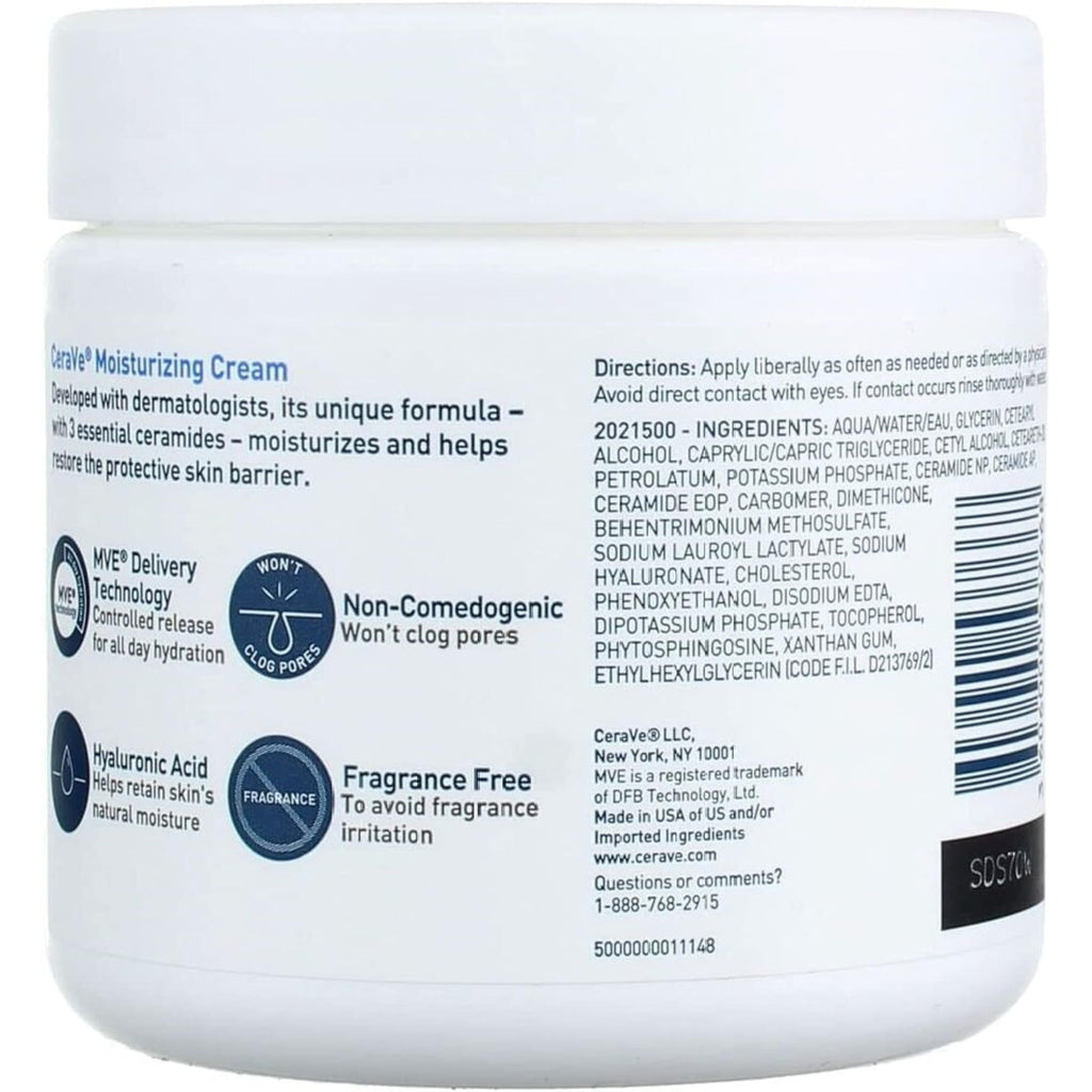 CeraVe Moisturizing Cream, Body Cream for Dry Skin, 16 Ounce, 16 Ounces