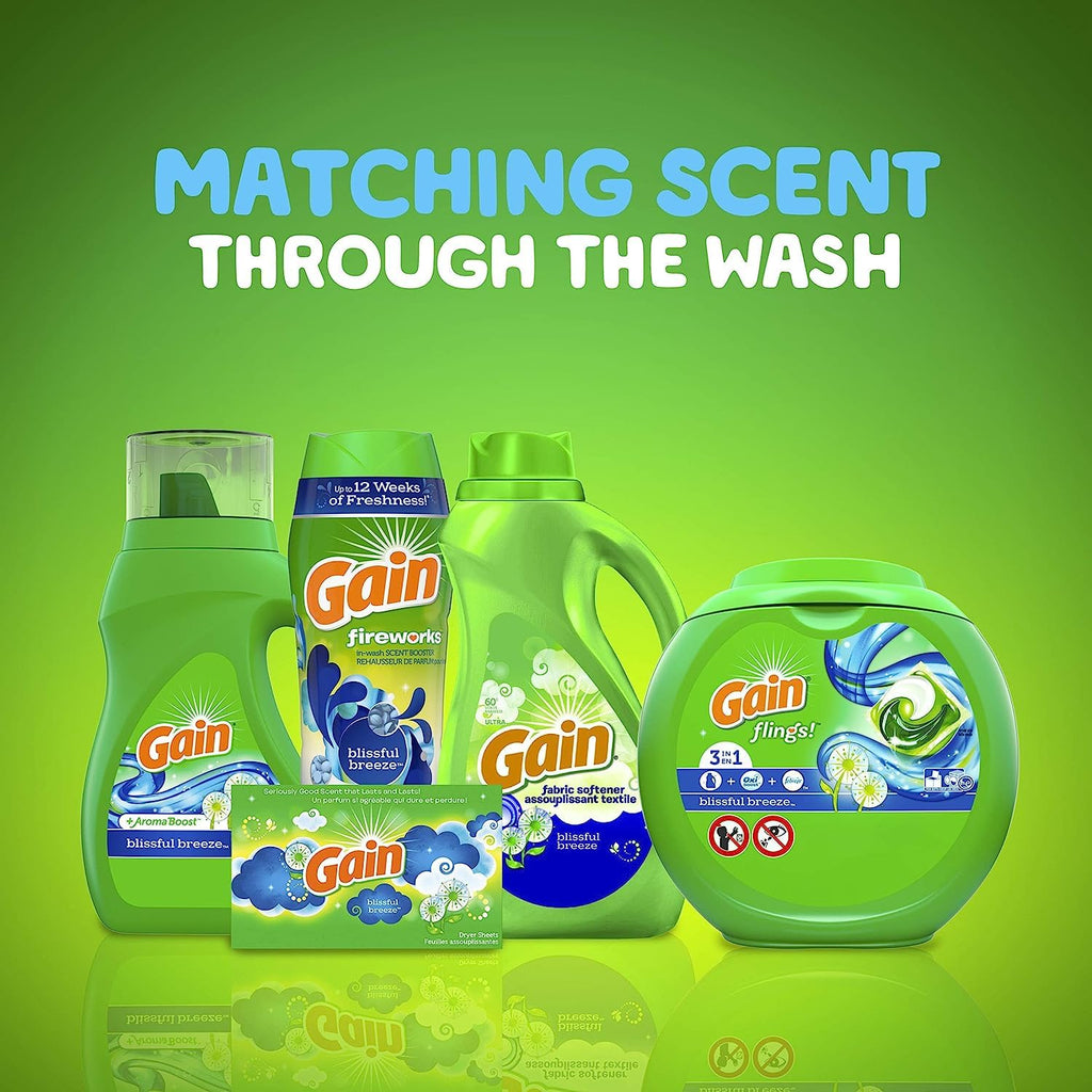 Gain Dryer Sheets Laundry Fabric Softener 1
