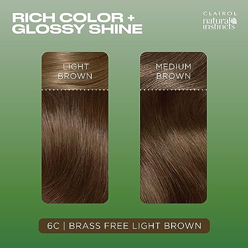 Clairol Natural Instincts Demi-Permanent Hair Dye, Healthy-Looking Brown Hair Color with Zero Ammonia