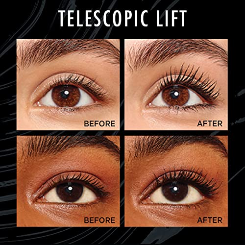 L’Oréal Paris Telescopic Lift Mascara, Lengthening and Volumizing Eye Makeup, Lash Lift with Up to 36HR Wear, Waterproof, Black, 0.33 Fl Oz