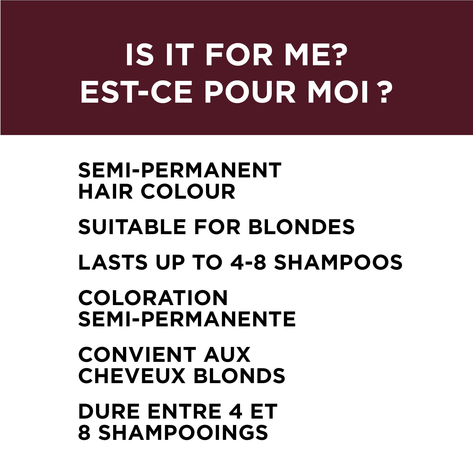 ColoristafemaleSemi PermanentAmmonia Free,Peroxide Freehair
