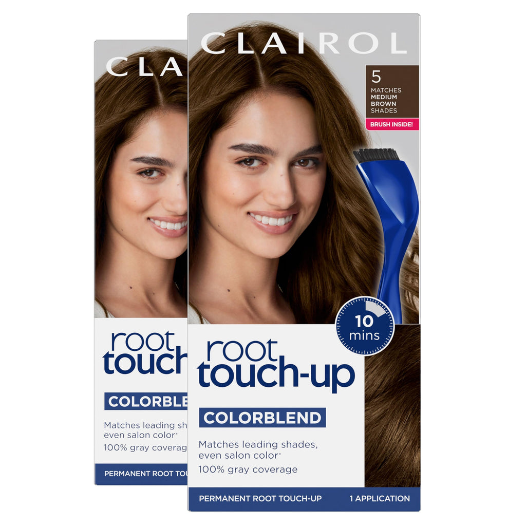 Clairol Root Touch-Up by Nice'n Easy Permanent Hair Dye for Brown Hair Color with 100% Gray Coverage