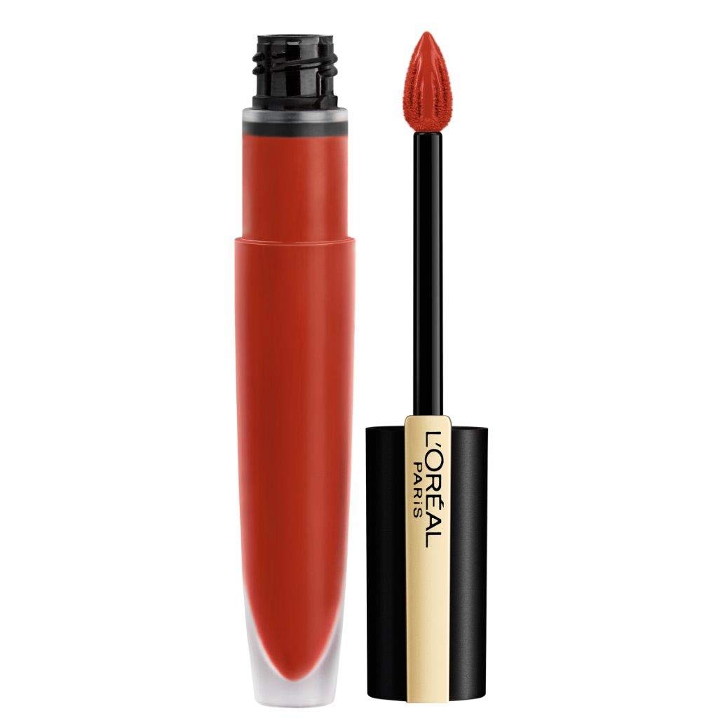 L'Oréal Paris Makeup Rouge Signature, Lasting Matte Lip Stain, Ultra Lightweight, Ultra Comfortable, High Pigment Color, Precise Applicator Shapes & Lines Lips