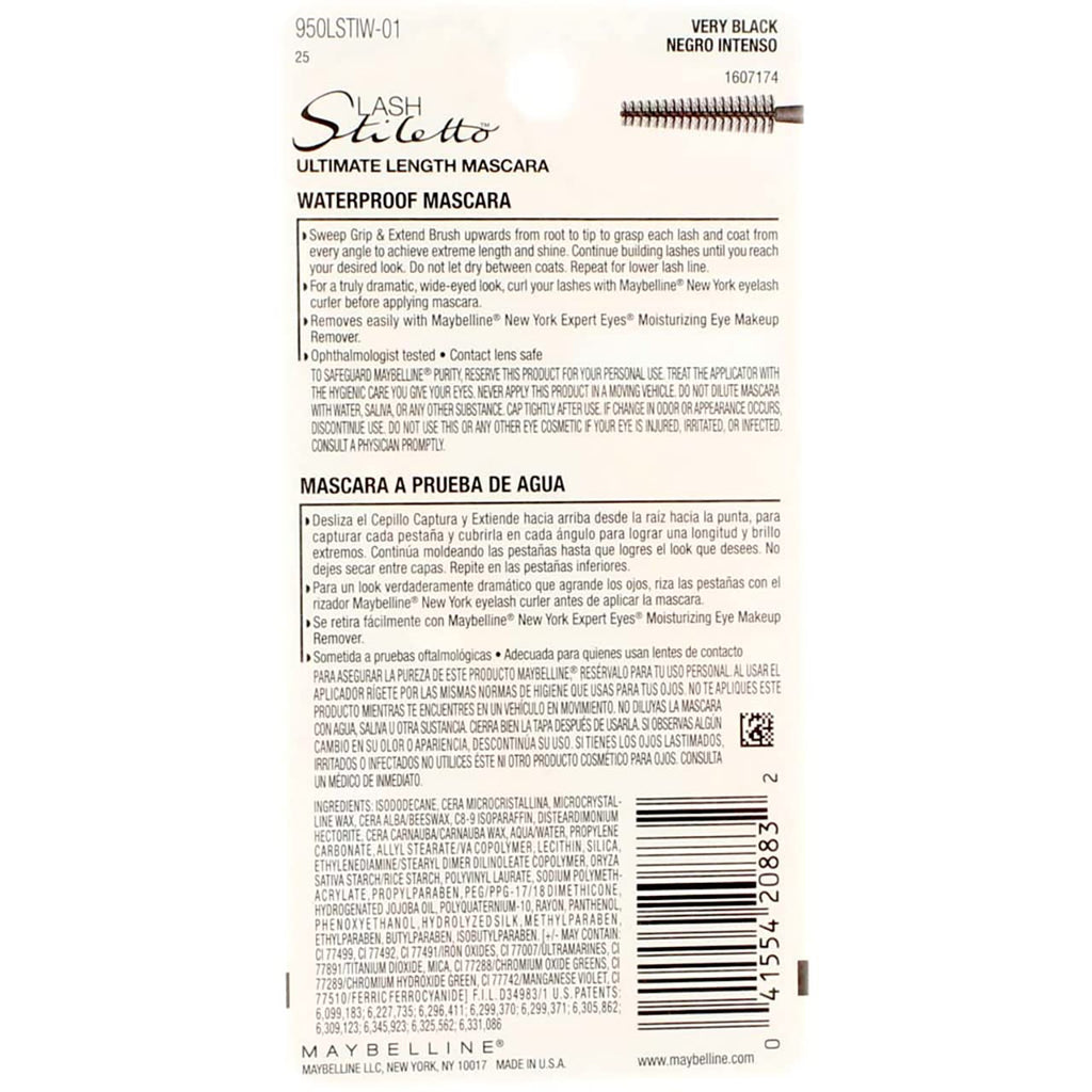 Maybelline New York Lash Stiletto Ultimate Length Waterproof Mascara